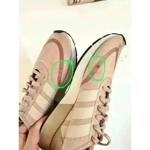 Adidas tennis shoes cute pink good condition running exercise 7.5 womens n 5923 - Picture 4 of 10